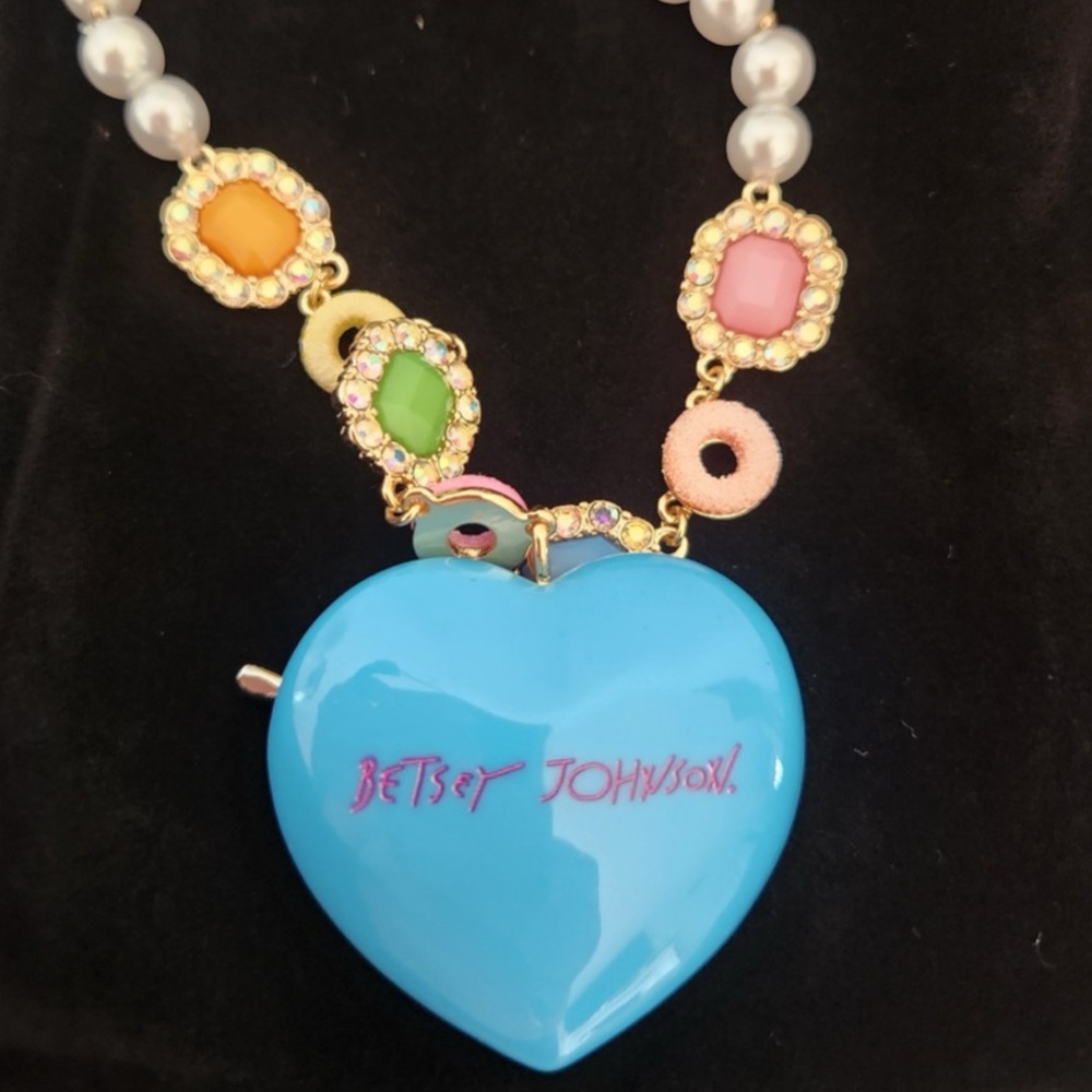 BETSEY JOHNSON Fruit Loop Cereal Faux Pearl & Crystal Accents Necklace NEW NWT - Picture 13 of 15